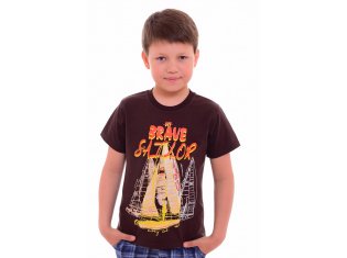 Футболка детская 7-136а (шоколад) от компании Новое Кимоно, г. Иваново