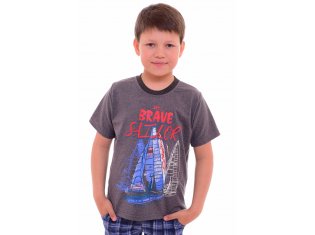 Футболка детская 7-136в (антрацит-меланж) от компании Новое Кимоно, г. Иваново