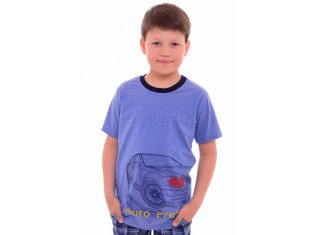 Футболка детская 7-143 (индиго-меланж) от компании Новое Кимоно, г. Иваново