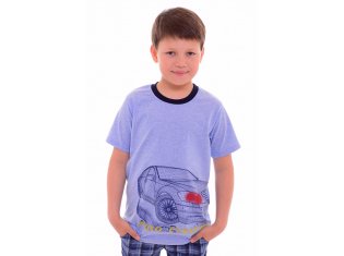 Футболка детская 7-143а (индиго-меланж светлый) от компании Новое Кимоно, г. Иваново