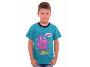 Футболка детская 7-145а (изумруд) Клякса от компании Новое Кимоно, г. Иваново