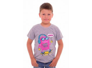 Футболка детская 7-145б (серый) Клякса от компании Новое Кимоно, г. Иваново