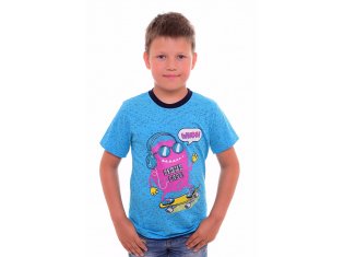 Футболка детская 7-145в (бирюза) Клякса от компании Новое Кимоно, г. Иваново