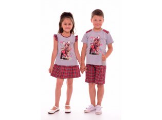 Костюм детский 7-149а (серый-меланж) от компании Новое Кимоно, г. Иваново