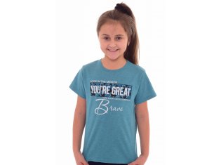 Футболка детская 7-208е (бирюза-меланж) от компании Новое Кимоно, г. Иваново