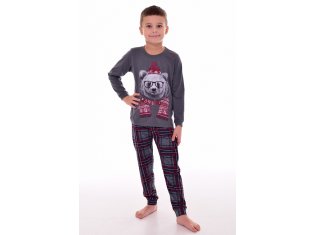 Пижама детская 7-293 (темно-серый) Мишка в шапке от компании Новое Кимоно, г. Иваново