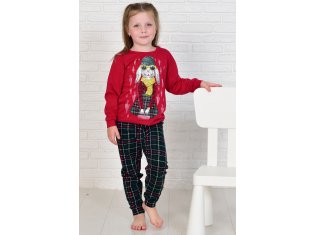 Пижама детская 7-306 (марсала), Кролик в шапке от компании Новое Кимоно, г. Иваново