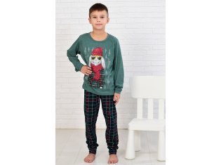 Пижама детская 7-307 (изумруд), Кролик в шапке от компании Новое Кимоно, г. Иваново