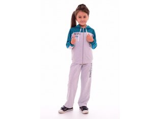 Костюм детский 7-80б Релакс (серый+изумруд) от компании Новое Кимоно, г. Иваново