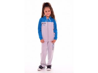 Костюм детский 7-80в Релакс (серый+бирюза) от компании Новое Кимоно, г. Иваново