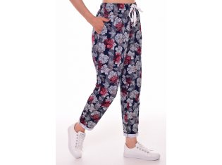 Брюки женские 8-031п (красные цветы) от компании Новое Кимоно, г. Иваново