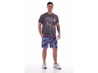 Костюм мужской 9-122б (антрацит-меланж+индиго) от компании Новое Кимоно, г. Иваново