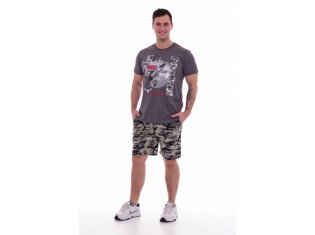 Пижама мужская 9-126 (антрацит-меланж+хаки), МИГ-29 от компании Новое Кимоно, г. Иваново