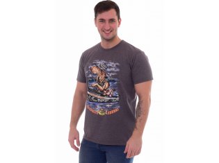 Футболка мужская 9-128б (антрацит-меланж) от компании Новое Кимоно, г. Иваново