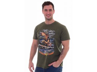 Футболка мужская 9-128в (хаки-меланж) от компании Новое Кимоно, г. Иваново