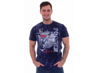 Футболка мужская 9-130 (синий) от компании Новое Кимоно, г. Иваново