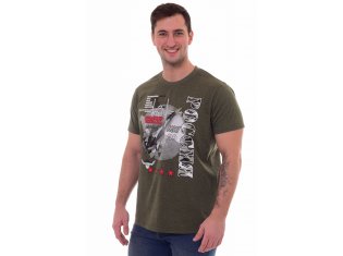 Футболка мужская 9-130д (хаки-меланж) от компании Новое Кимоно, г. Иваново