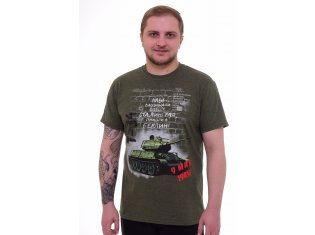 Футболка мужская 9-135б (хаки-меланж) от компании Новое Кимоно, г. Иваново