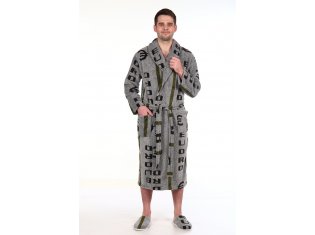 Халат мужской 9-16м (зелёный евро) от компании Новое Кимоно, г. Иваново