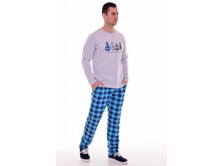 Пижама мужская 9-183 (бирюза) Елки от компании Новое Кимоно, г. Иваново