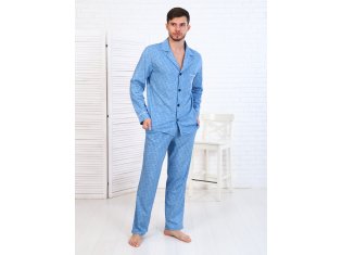 Пижама мужская 9-194а (голубой) от компании Новое Кимоно, г. Иваново