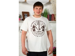 Футболка мужская 9-21 (молоко) от компании Новое Кимоно, г. Иваново