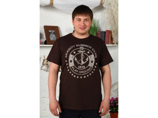 Футболка мужская 9-21в (шоколад) от компании Новое Кимоно, г. Иваново