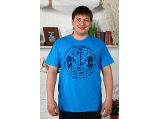 Футболка мужская 9-21б (бирюза) от компании Новое Кимоно, г. Иваново
