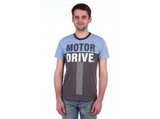 Футболка мужская 9-67г (индиго+серый-меланж) от компании Новое Кимоно, г. Иваново