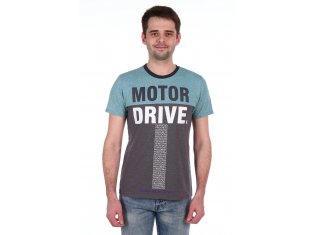 Футболка мужская 9-67в (ментол+серый-меланж) от компании Новое Кимоно, г. Иваново