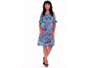 *Платье женское Ф-1-03б Жизель (бирюза) от компании Новое Кимоно, г. Иваново