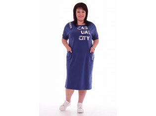 *Платье женское Ф-1-30а (индиго) от компании Новое Кимоно, г. Иваново