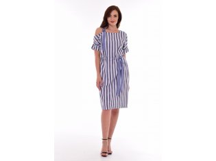 *Платье женское Ф-1-62 (синяя полоса) от компании Новое Кимоно, г. Иваново