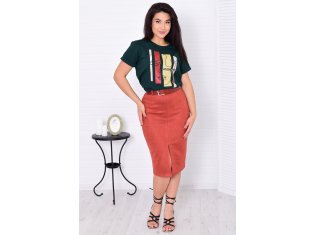 *Футболка женская Ф-2-041д (бутылочный) от компании Новое Кимоно, г. Иваново