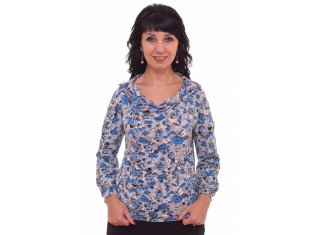 *Джемпер женский Ф-2-04г Белла (голубой) от компании Новое Кимоно, г. Иваново