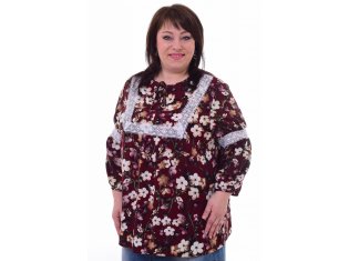 *Туника женская Ф-2-16а (бордо) от компании Новое Кимоно, г. Иваново