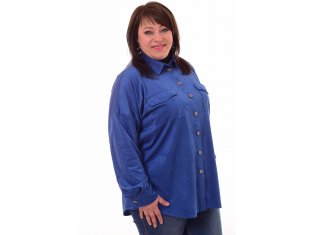 *Рубашка женская Ф-2-22а (индиго) от компании Новое Кимоно, г. Иваново