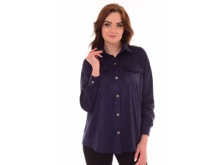 *Рубашка женская Ф-2-22б (синий) от компании Новое Кимоно, г. Иваново