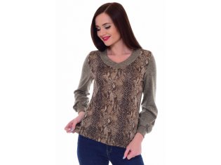 *Джемпер женский Ф-3-03к (бежевый) от компании Новое Кимоно, г. Иваново