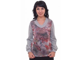 *Джемпер женский Ф-3-03в (бордо) от компании Новое Кимоно, г. Иваново