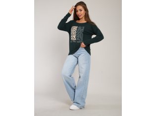 *Джемпер женский Ф-3-041б (изумруд) от компании Новое Кимоно, г. Иваново