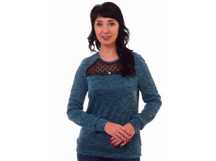 *Джемпер женский Ф-3-17е (изумруд) от компании Новое Кимоно, г. Иваново