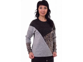 *Джемпер женский Ф-3-21 (серый) от компании Новое Кимоно, г. Иваново