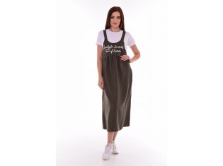 *Сарафан женский Ф-4-07е (коричнево-зеленый) от компании Новое Кимоно, г. Иваново