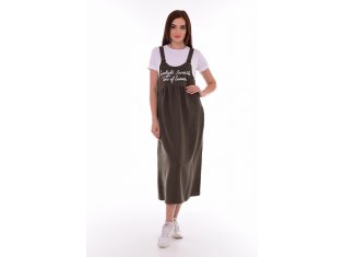 *Сарафан женский Ф-4-07е (коричнево-зеленый) от компании Фореска 37, г. Иваново