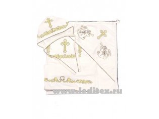 Товар Набор крестильный "Таинство Крещения" 3 предмета трикотажный от компании Леди-текс