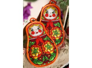 Набор прихваток Матрешка (2 шт) от компании Натали 37 (Natali), г. Иваново