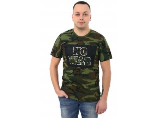 Футболка мужская кулирка "Милитари No War" от компании Домтрик, г. Иваново