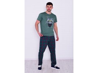 Пижама мужская 9-198 (изумруд) Енот от компании Новое Кимоно, г. Иваново