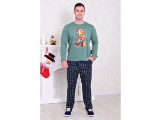 Пижама мужская 9-203 (изумруд) Дракон от компании Новое Кимоно, г. Иваново